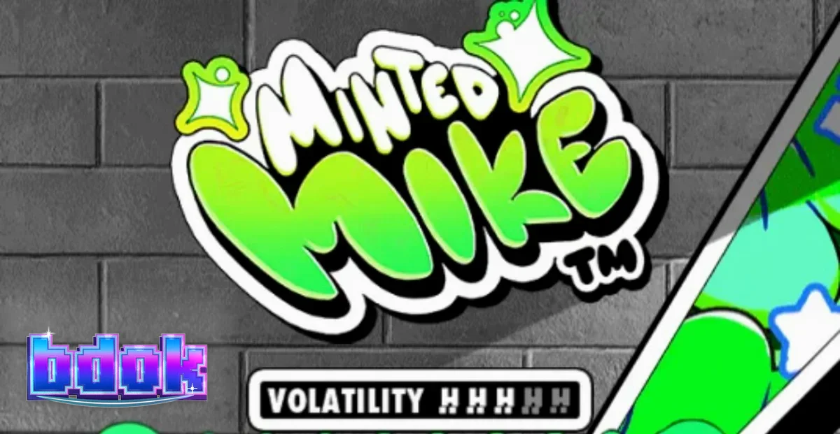 Minted Mike slot game interface featuring neon graffiti art and urban street culture theme